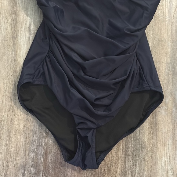J. Crew Navy Plunge V-neck One Piece Swimsuit 10 - Picture 7 of 12